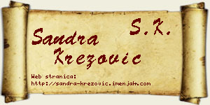 Sandra Krezović vizit kartica